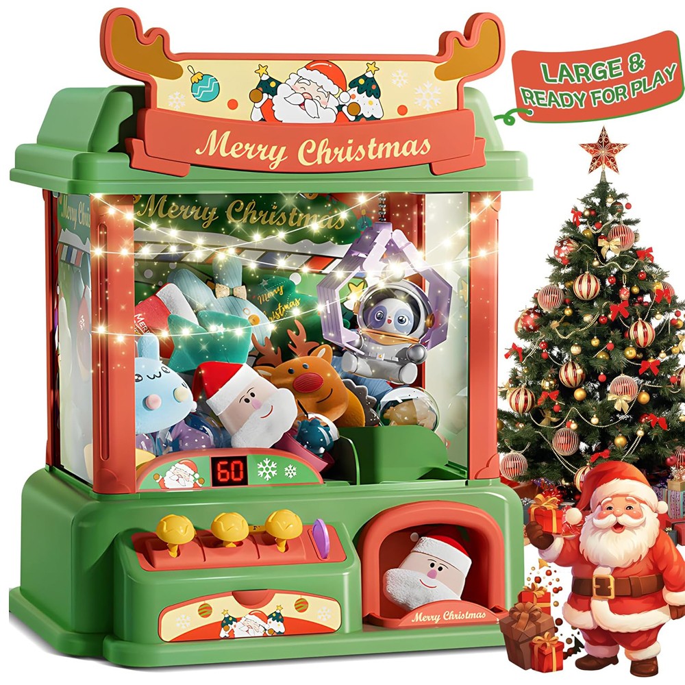 Arcade Games And Vending - 子供のためのクリスマスの爪のマシン,ミニ自動販売機,キャンディーのおもちゃ,アーケードゲーム,光の音,誕生日プレゼント