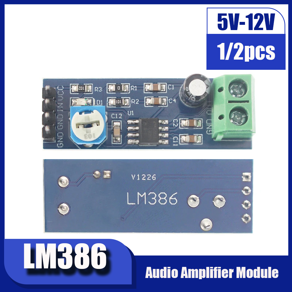 Arduino Vending Machine Project - 1/2 個 LM386 オーディオパワーアンプモジュール 200 倍ゲインボードモノラル