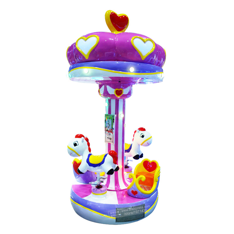 Coin Operated Kiddie Ride - 電動メリーゴーランド 3人乗り 子供用 コイン式 ファイバーグラス製 キッズライド