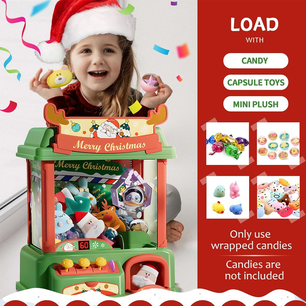 子供のためのクリスマスの爪のマシン,ミニ自動販売機,キャンデ - Arcade Games And Vending のレビューと価格