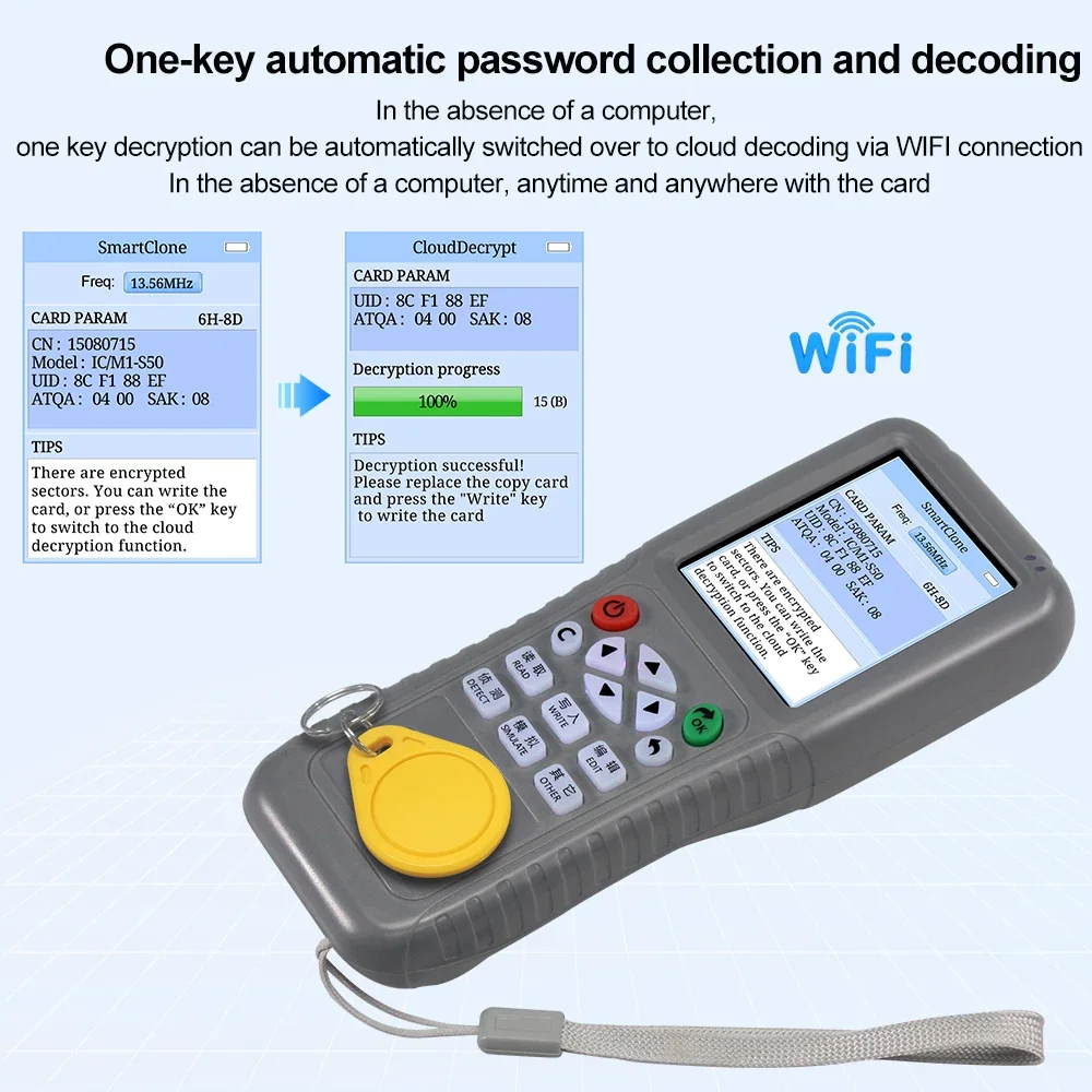 WiFi RFID コピー機デュプリケーター NFC リーダ - Nfc Card Reader Vending のレビューと価格