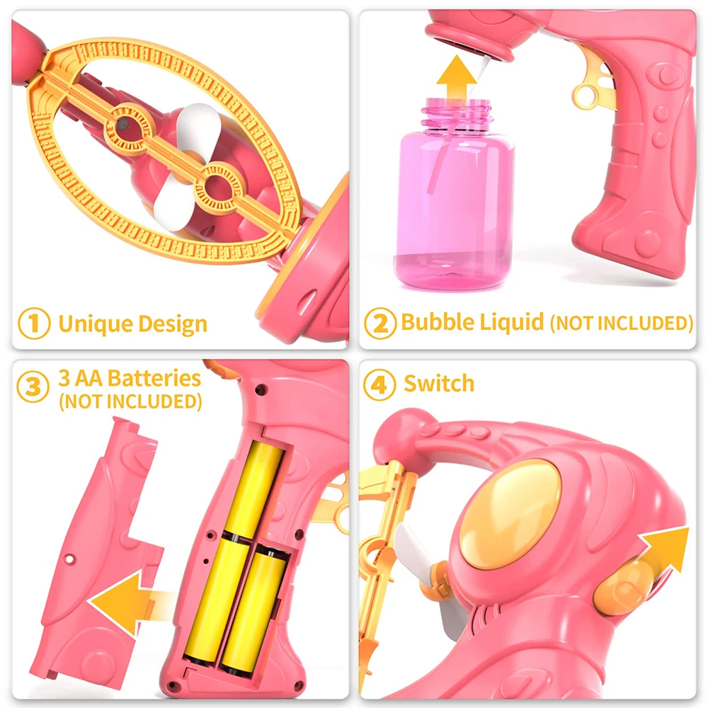 自動バブルガン電動シャボン玉製造機夏の屋外公園パーティー遊び - Bubble Gum Machine のレビューと価格