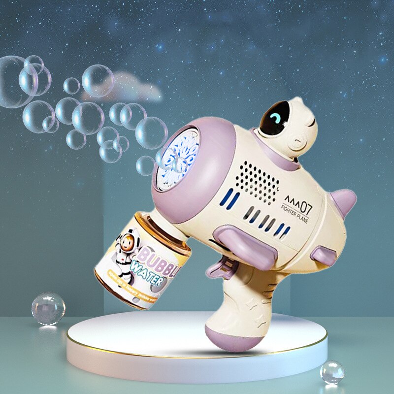 紫色のバブルマシン子供用自動バズーカバブル軽いバブルブロワー - Bubble Gum Machine のレビューと価格