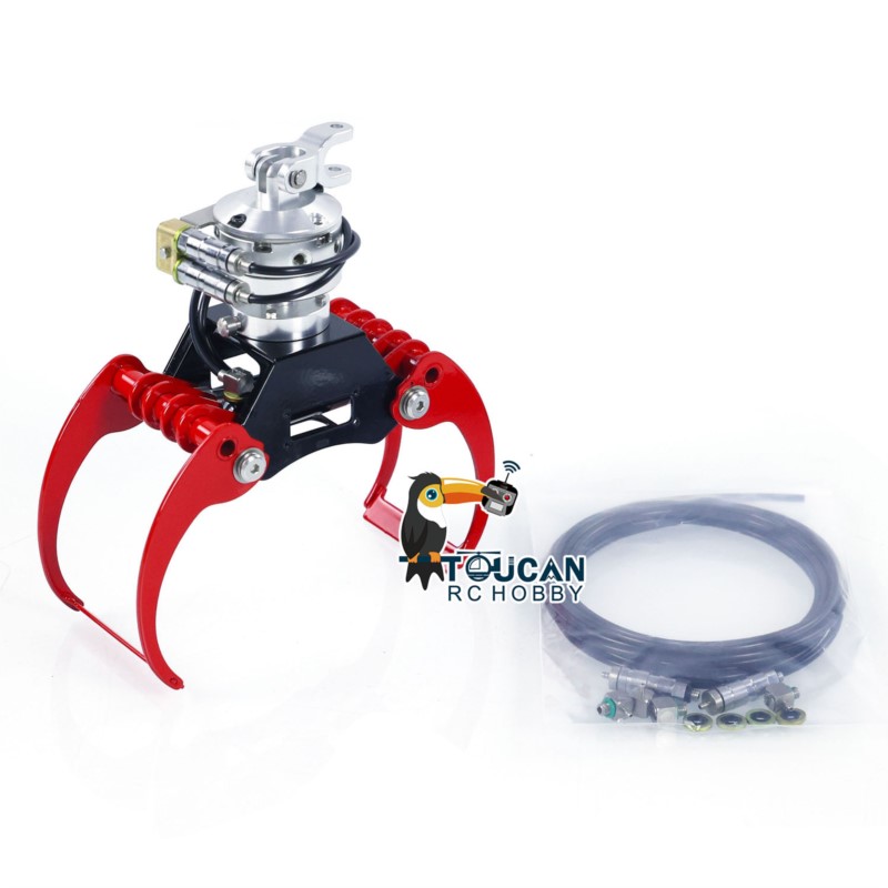 金属製油圧クロー小型グラップル、1/14 RCクレーントラッ - Crane Claw Motor のレビューと価格