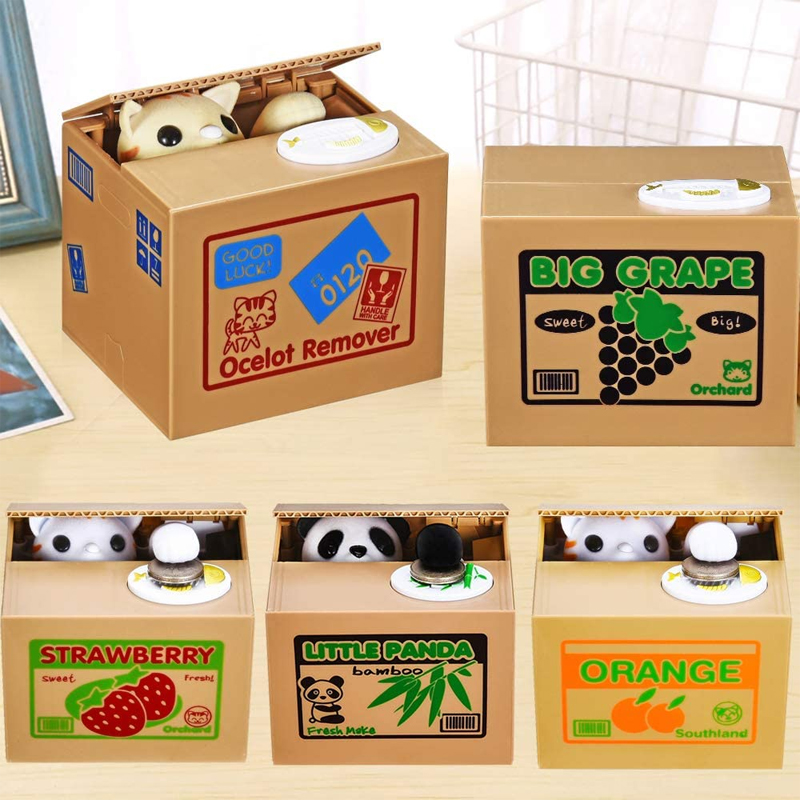 コインの形をした猫の貯金箱,コイン収納ボックス,カード,子供 - Coin Operated Kiddie Ride のレビューと価格