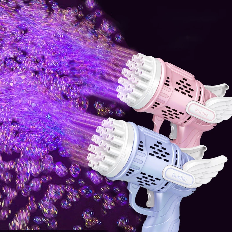 バブルガン子供のおもちゃロケット 32 穴シャボン玉マシンガ - Bubble Gum Machine のレビューと価格