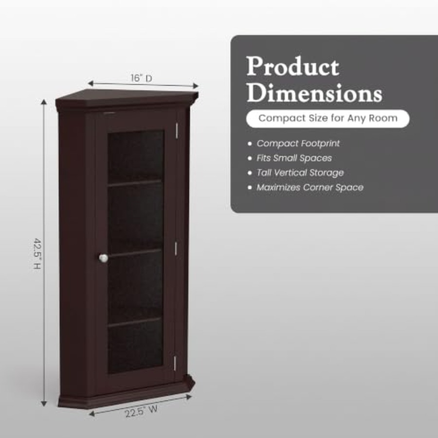 リビングルーム用コーナーカリオディスプレイキャビネット、木製 - Glass Cabinet Display のレビューと価格