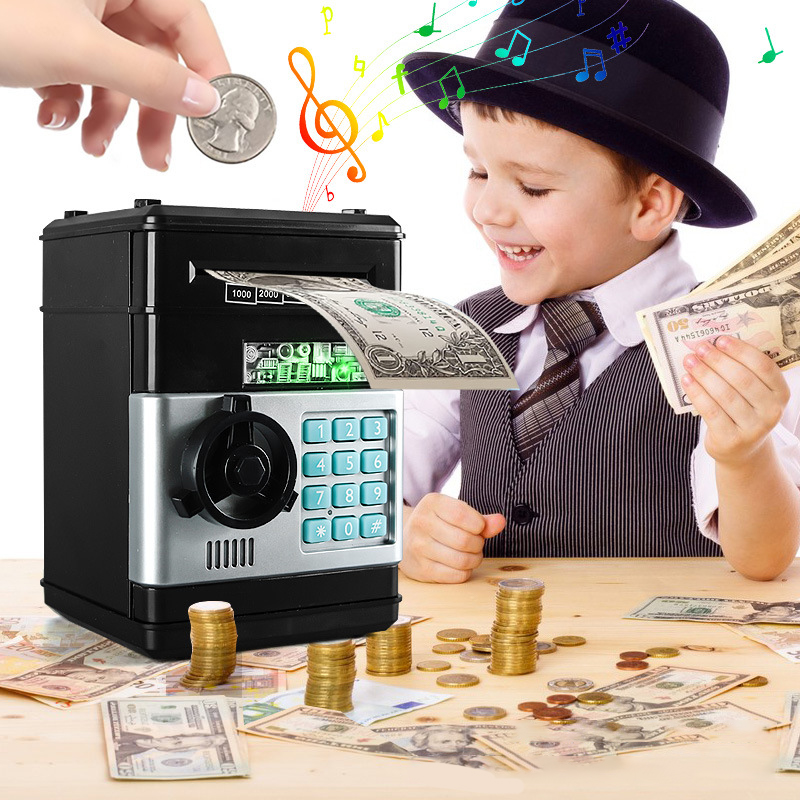 クリエイティブ貯金箱自動ミニ安全コイン現金節約貯金箱パスワー - Coin Operated Kiddie Ride のレビューと価格