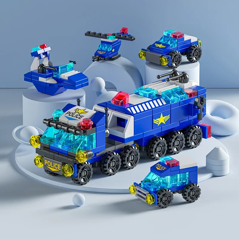 子供のための消防車のビルディングブロック,警察のトラック,エ - Claw Crane Machine のレビューと価格